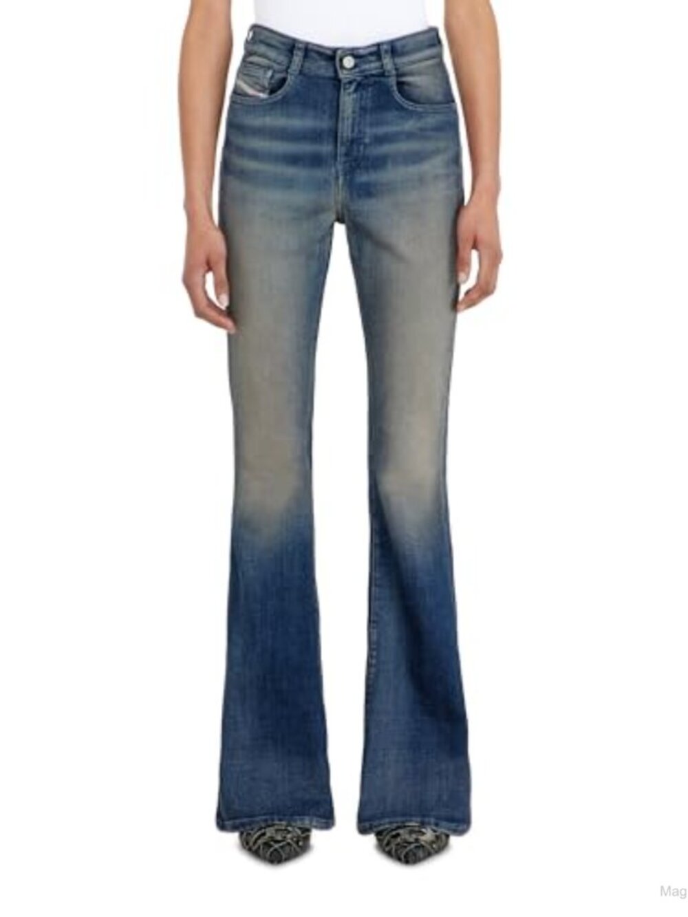 High Rise Bootcut Jeans Stretch Denim Extra High Waist Slimming Long Leg